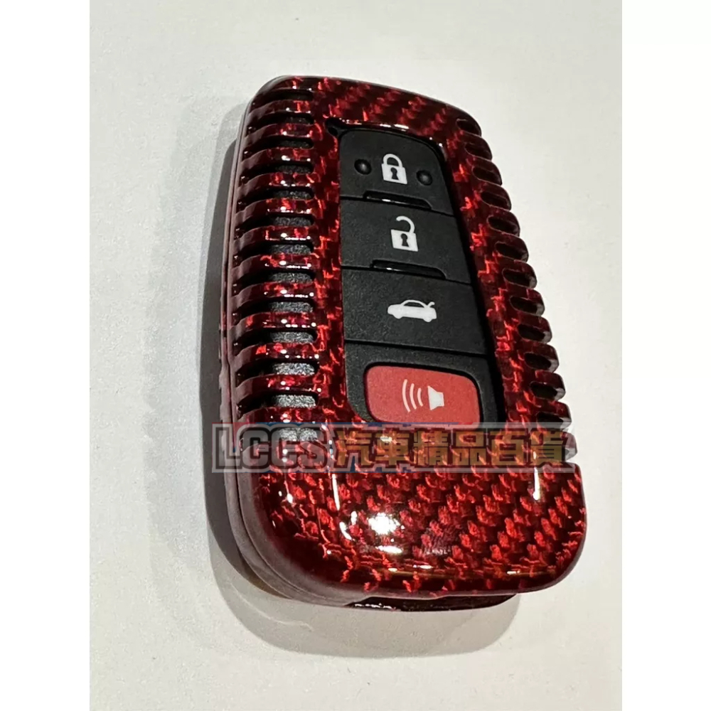 (現貨)Toyota專用紅色碳纖維 紅卡夢鑰匙殼/鑰匙套Altis CHR RAV4 Camry Cross Vios