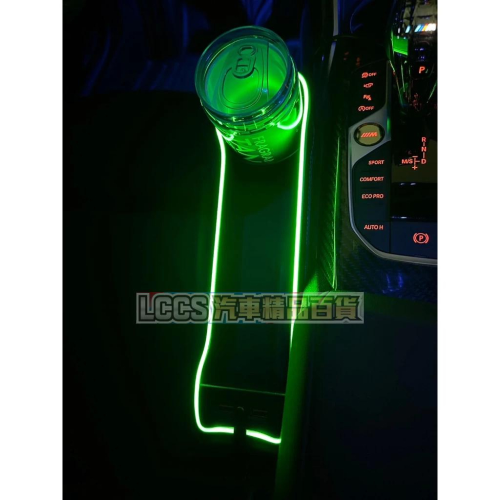 現貨 新款LED幻彩氣氛燈+雙USB街頭座椅隙縫收納盒 氣氛燈 收納盒 通用型車載收納盒-細節圖4