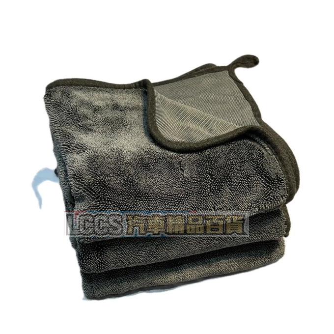 現貨 超細纖維小辮子毛巾 洗車毛巾 汽車美容擦車布 吸水無痕洗車布 蝌蚪吸水布 黑邊60*90-細節圖2