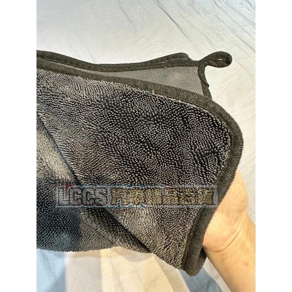 現貨 超細纖維小辮子毛巾 洗車毛巾 汽車美容擦車布 吸水無痕洗車布 蝌蚪吸水布 黑邊60*90-細節圖3