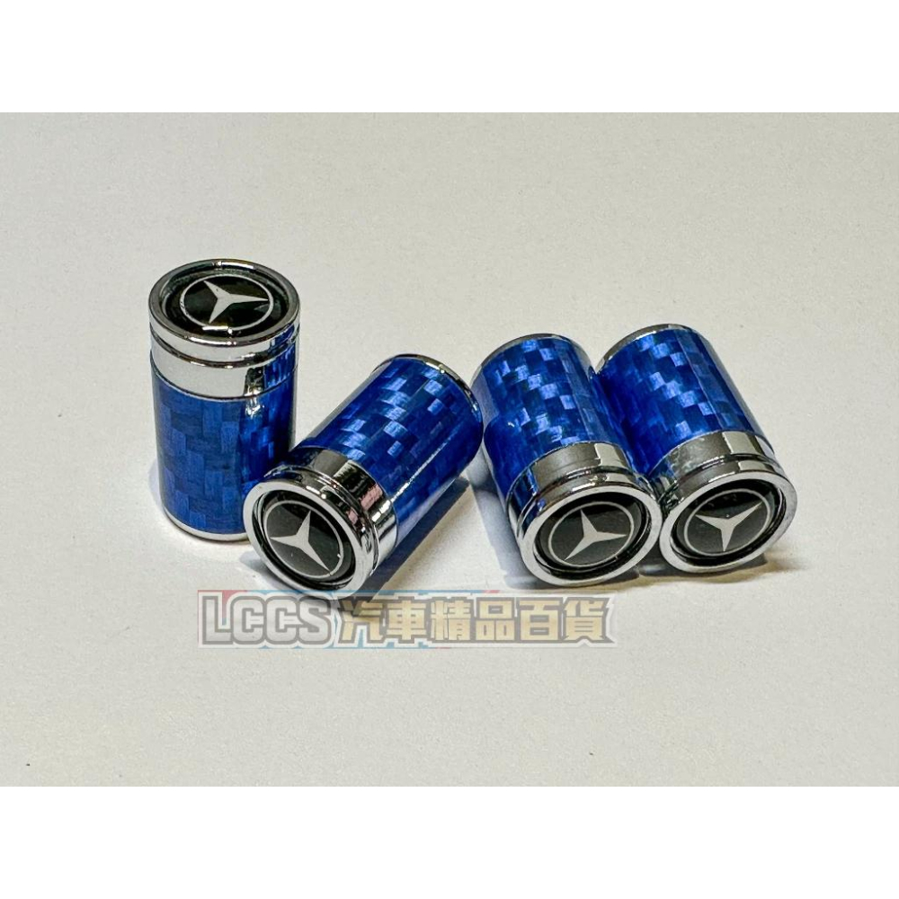 現貨 Benz賓士車系通用鋅合金包覆真碳纖維氣嘴蓋GLA GLC C200 C300-細節圖4