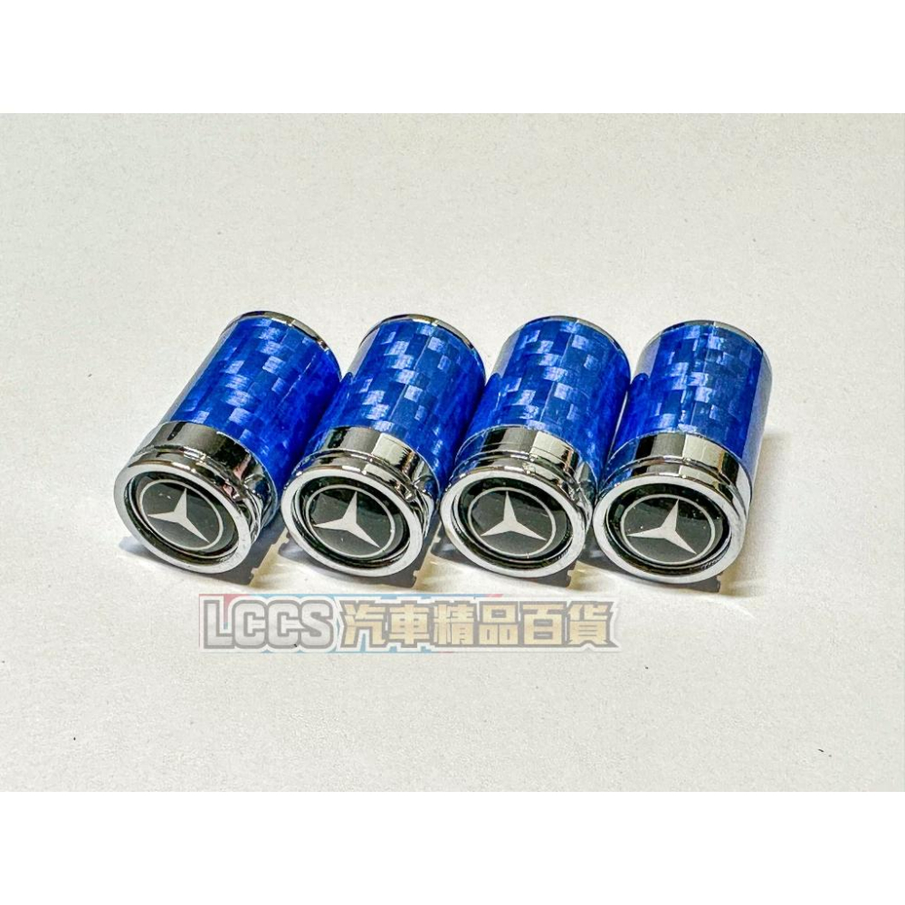 現貨 Benz賓士車系通用鋅合金包覆真碳纖維氣嘴蓋GLA GLC C200 C300-細節圖5