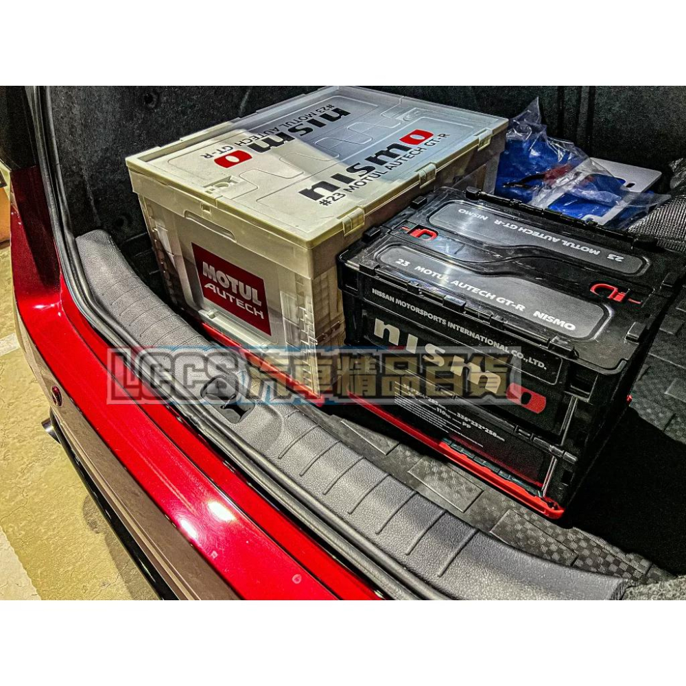 台灣現貨 Nissan Nismo黑色塗裝小型折疊式收納盒 收納箱 後行李箱整理盒-細節圖9