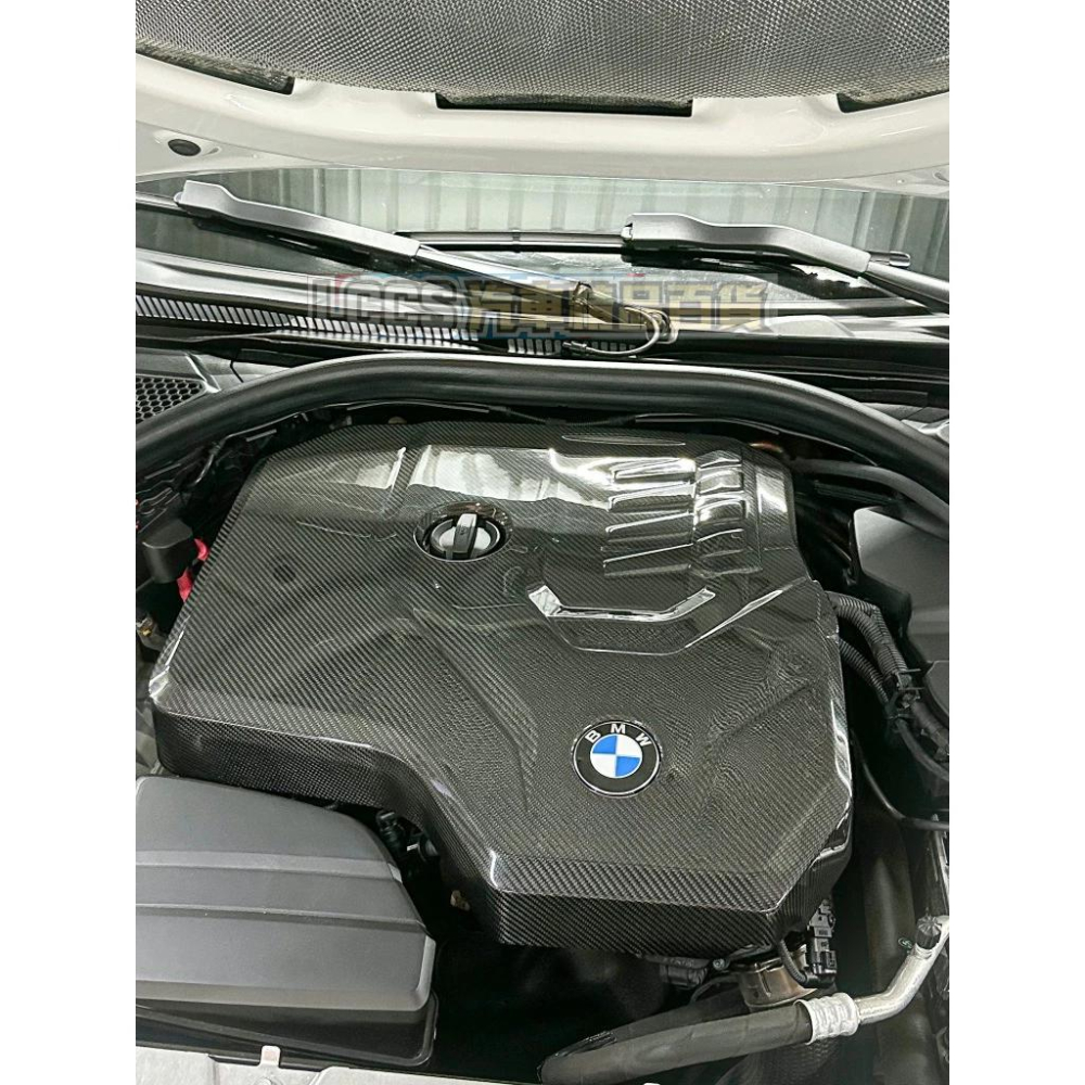 台灣現貨 BMW B48/B58引擎適用正碳纖維/鍛造碳 引擎上蓋板 G20 G21 G30 G31 G22 G26-細節圖2