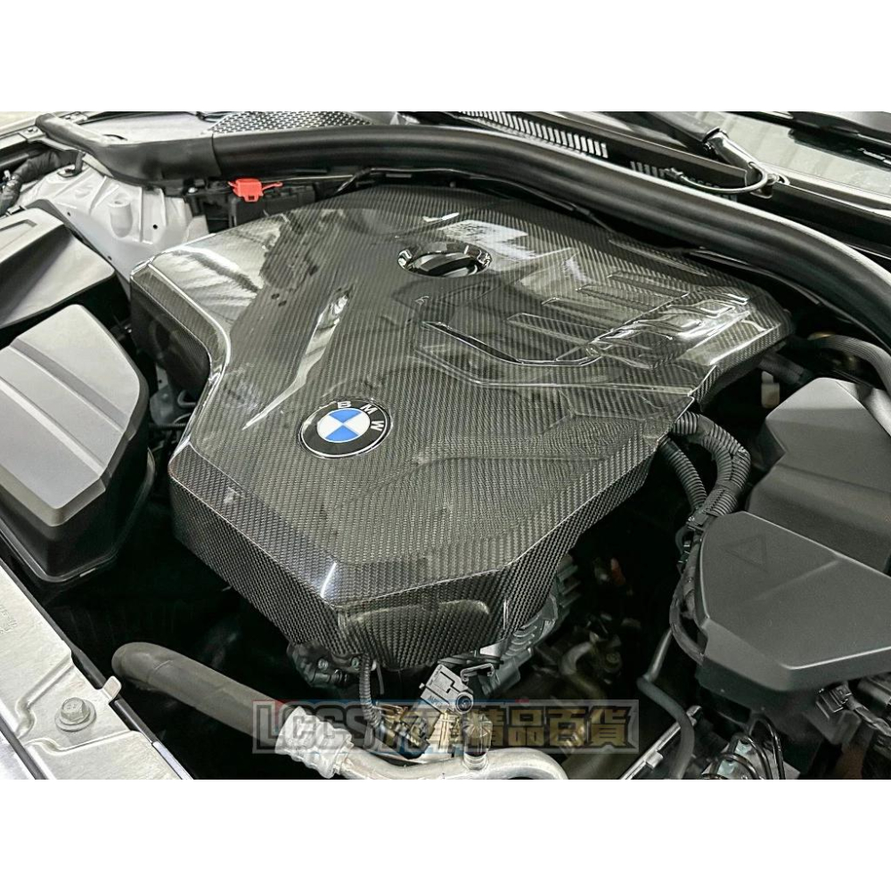 台灣現貨 BMW B48/B58引擎適用正碳纖維/鍛造碳 引擎上蓋板 G20 G21 G30 G31 G22 G26-細節圖3