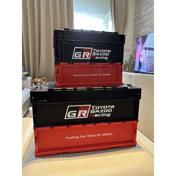 台灣現貨 TOYOTA  GR 黑紅色塗裝折疊式收納盒 TOYOYA GRZOO Racing摺疊箱 整理箱-細節圖8