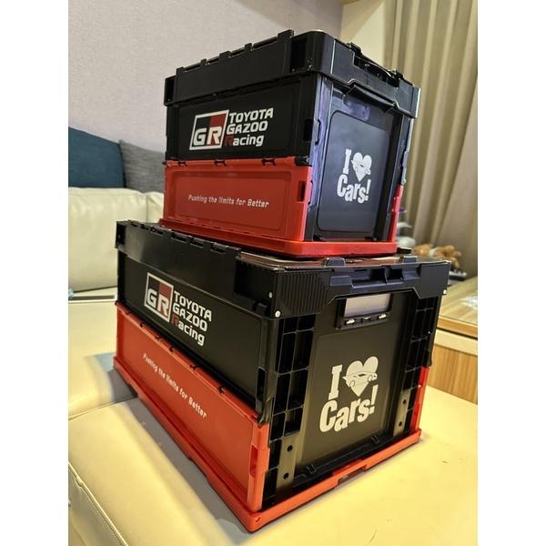 台灣現貨 TOYOTA  GR 黑紅色塗裝折疊式收納盒 TOYOYA GRZOO Racing摺疊箱 整理箱-細節圖9