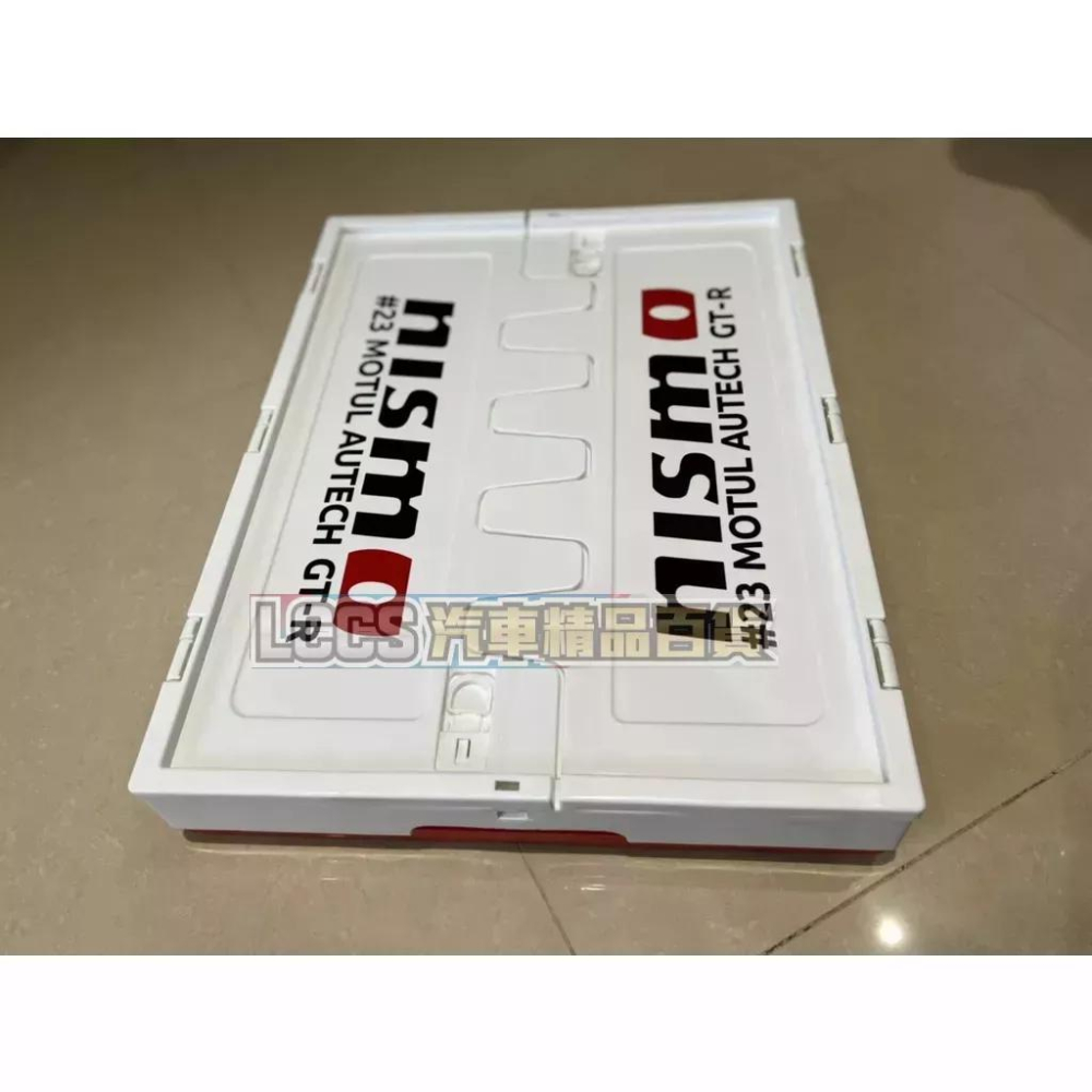 台灣現貨 Nissan Nismo白色塗裝折疊式收納盒 摺疊箱 整理箱-細節圖3