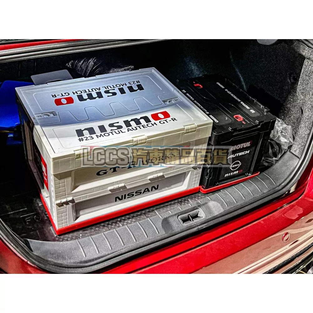 台灣現貨 Nissan Nismo白色塗裝折疊式收納盒 摺疊箱 整理箱-細節圖9