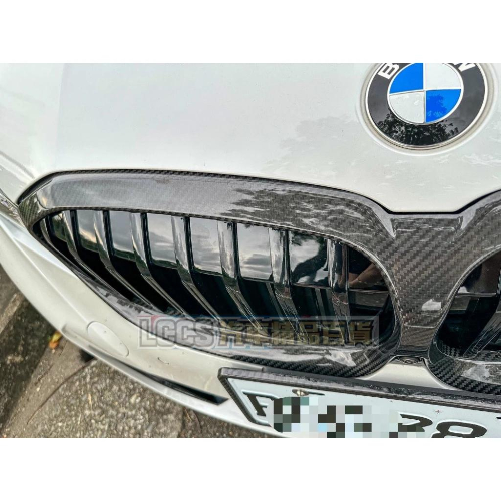 台灣現貨 BMW 寶馬 G世代三系列真碳纖維 鍛造碳 水箱護罩 正卡夢水箱護網 中網 鼻頭  G20 G21-細節圖4