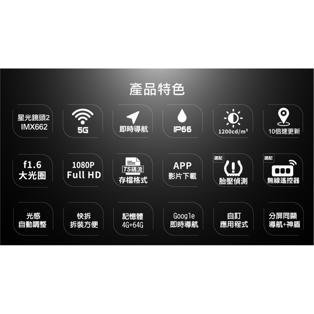 COMTEC CP-2快拆型 安卓Carplay 雙鏡頭+胎壓+遙控器【送硬殼包+防塵罩＋128g記憶卡+硅膠保護套】-細節圖3