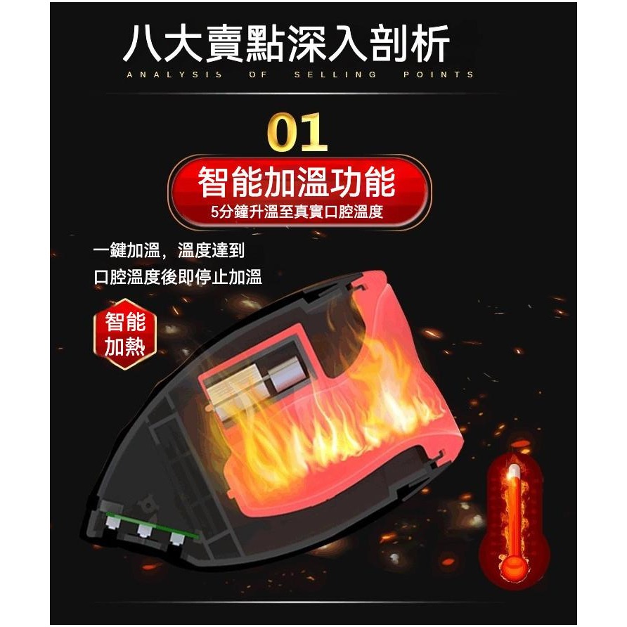 𝒮𝑒𝓍𝓎 𝒩𝒾𝑔𝒽𝓉 飛機杯 男用情趣用品 口愛杯 智能加熱 舌舔器 USB充電 口腔仿真-細節圖2