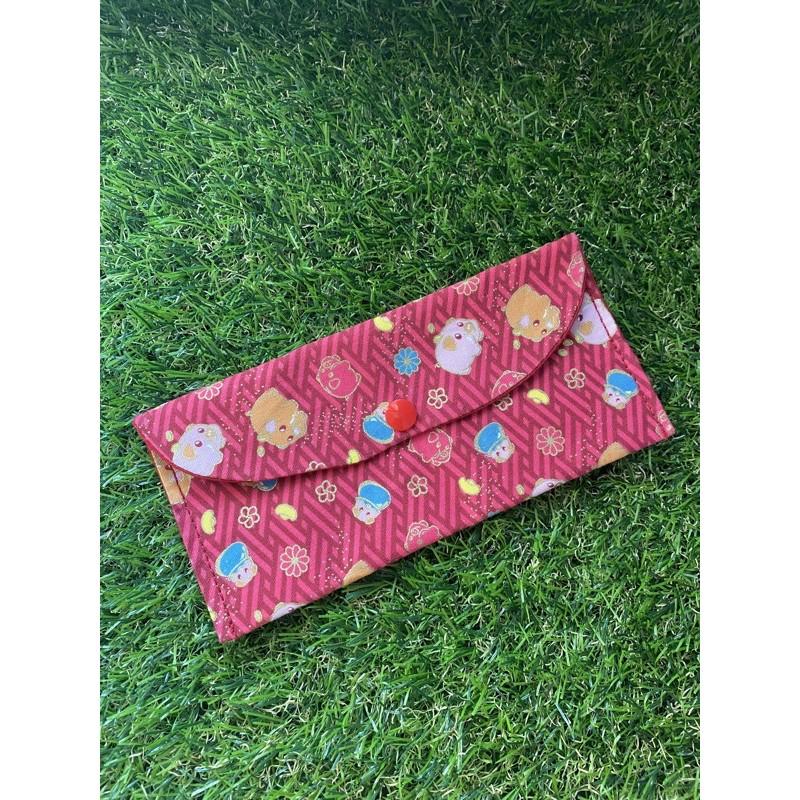 現貨 紅包袋 口罩收納袋 買十送一（隱藏版）布紅包袋 手工製作燙金布紅包袋 可收納鈔票 橫式紅包袋 口罩收納包-細節圖7