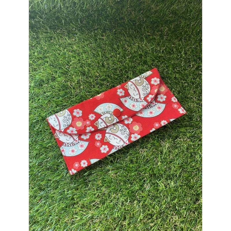 現貨 紅包袋 口罩收納袋 買十送一（隱藏版）布紅包袋 手工製作燙金布紅包袋 可收納鈔票 橫式紅包袋 口罩收納包-細節圖9