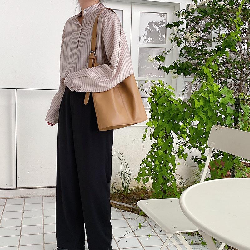 BAGG👾 新款女士包韓版包包潮流單肩韓版大容量購物水桶包 時尚包 錢包 手拿包 母親節禮物-細節圖2