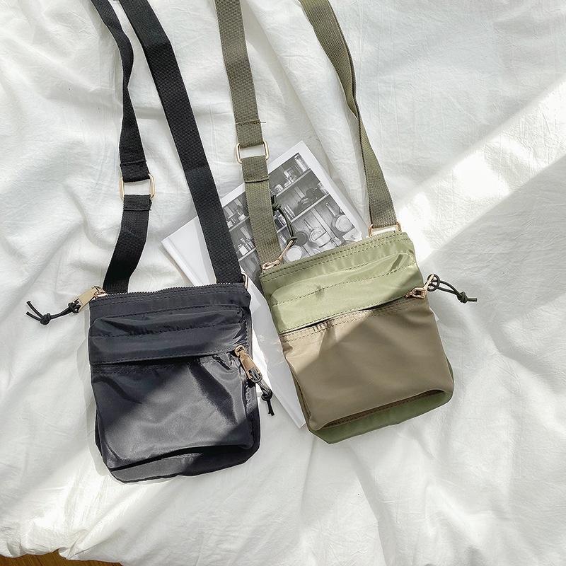 BAGG👾 包包女新款春秋時尚簡約文藝範單肩斜挎帆布包百搭休閑小方包 時尚包 錢包 手拿包 母親節禮物-細節圖2