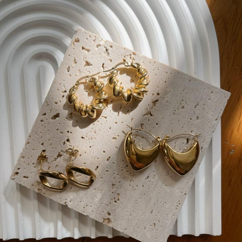 【西班牙羅曼史】CityCape©這座城飾۞歐美羊角港風復古時尚氣質螺旋麻花扭結C形耳環飾品首飾耶誕禮物秋冬時尚設計鈦鋼-細節圖8