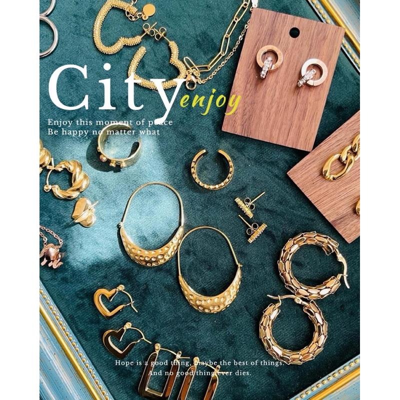 【浮世繪】CityCape©秋冬新品｜鈦鋼｜小紅書爆款｜歐美復古蛇鱗18K金色｜手作港風耳環｜奢華冷淡風飾品小眾獨立-細節圖3