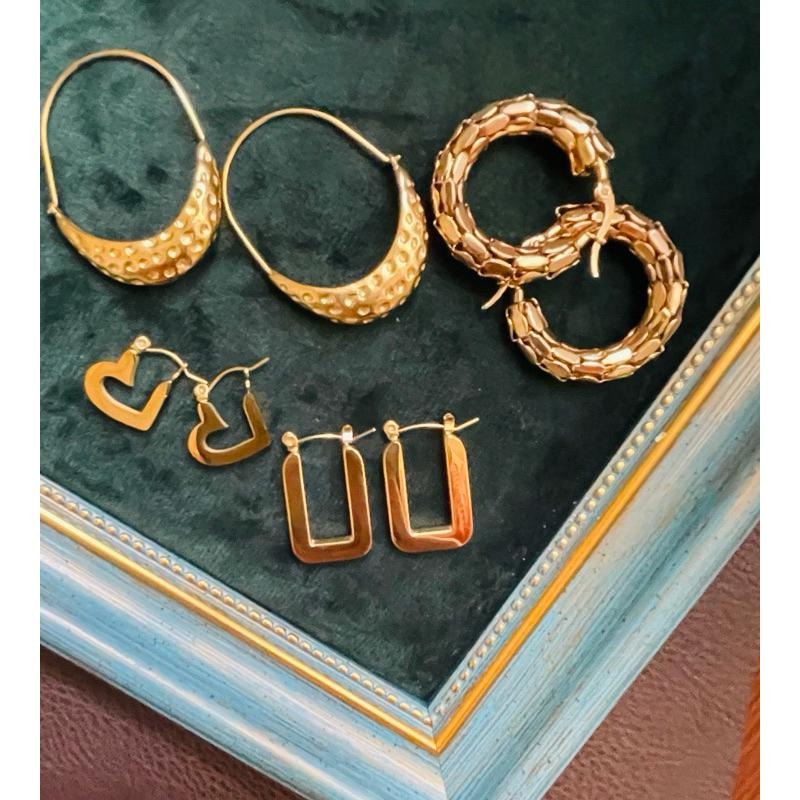 【浮世繪】CityCape©秋冬新品｜鈦鋼｜小紅書爆款｜歐美復古蛇鱗18K金色｜手作港風耳環｜奢華冷淡風飾品小眾獨立-細節圖7