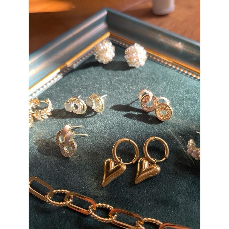 【里昂浪漫】CityCape©這座城飾۞金色立體桃心大愛心吊墜耳環時尚復古甜美性感個性金色不銹鋼耳環秋冬上新雙11必買-細節圖7