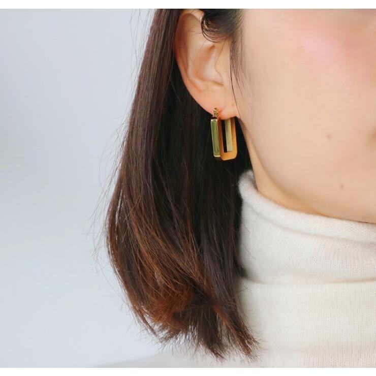 【法國街頭】CityCape©這座城飾۞鈦鋼｜港風｜冷淡方圓｜耳環｜氣質復古個性顯｜風格小眾設計｜創意不撞款小紅書爆款-細節圖3