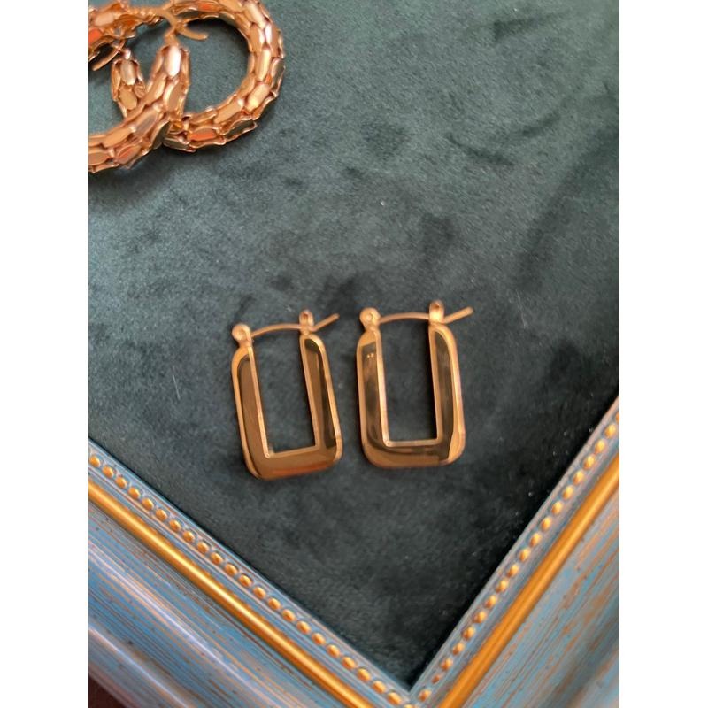 【法國街頭】CityCape©這座城飾۞鈦鋼｜港風｜冷淡方圓｜耳環｜氣質復古個性顯｜風格小眾設計｜創意不撞款小紅書爆款-細節圖5