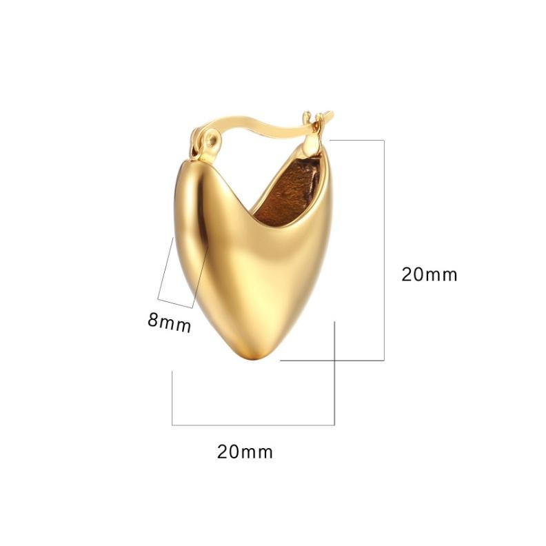 【巴西狂野】CityCape©這座城飾۞歐美復古風成熟女鈦鋼不規則獨特耳環18K金輕熟宮廷風愛心復古耳飾禮秋冬物-細節圖5