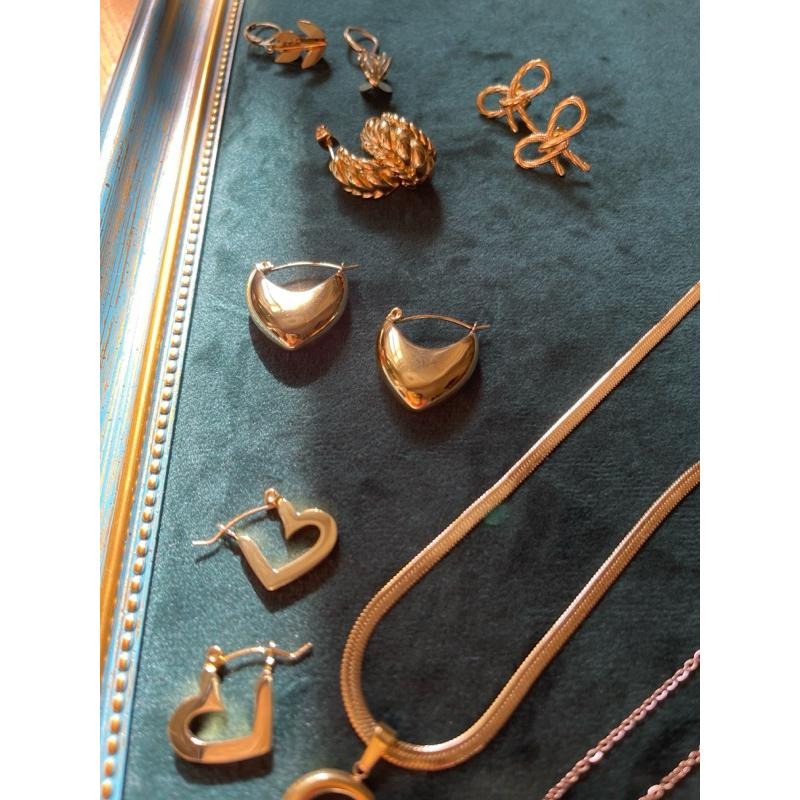 【巴西狂野】CityCape©這座城飾۞歐美復古風成熟女鈦鋼不規則獨特耳環18K金輕熟宮廷風愛心復古耳飾禮秋冬物-細節圖6