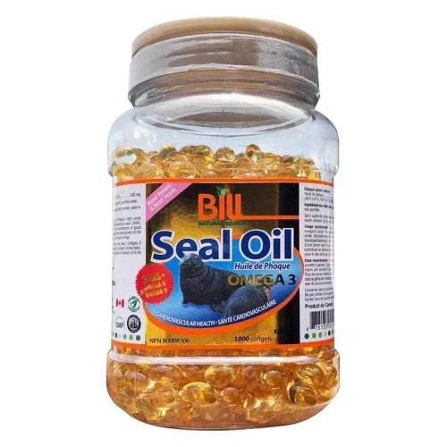 加拿大康加美標叔BILL北極海 豹油魚油500粒/1000粒Omega-3、多元不飽和脂肪酸，DHA、EPA、DPA