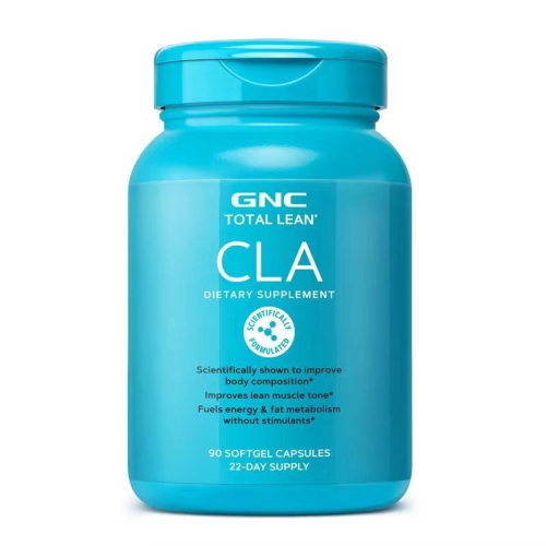 美商GNC健安喜CLA共軛亞麻油酸90粒輔助運動健身愛好者omega6必需脂肪酸亞油酸多元不飽和脂肪酸天然反式脂肪