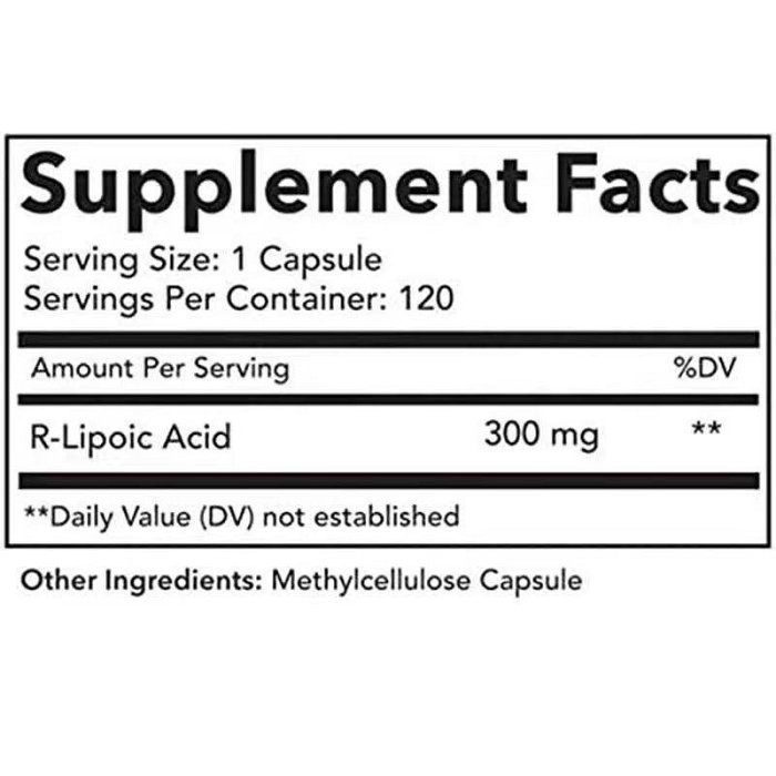 【現貨速達】美國 HMS Nutrition R-Lipoic Acid成人右旋R-硫辛酸 300mg，60粒，120粒-細節圖5