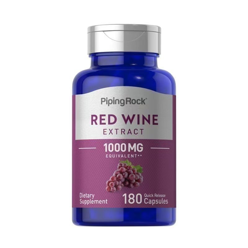 現貨PipingRock白藜蘆醇(葡萄皮濃縮)1000mg，90粒，180粒 逆轉醇丹寧酸兒茶鞣花酸低聚原花青素OPCs-細節圖2