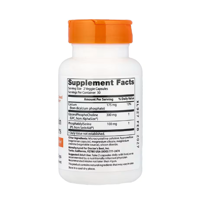 美國Doctor＇s Best Brain Alpha GPC 阿爾法 膽鹼α-GPC 大腦營養 60粒-細節圖3