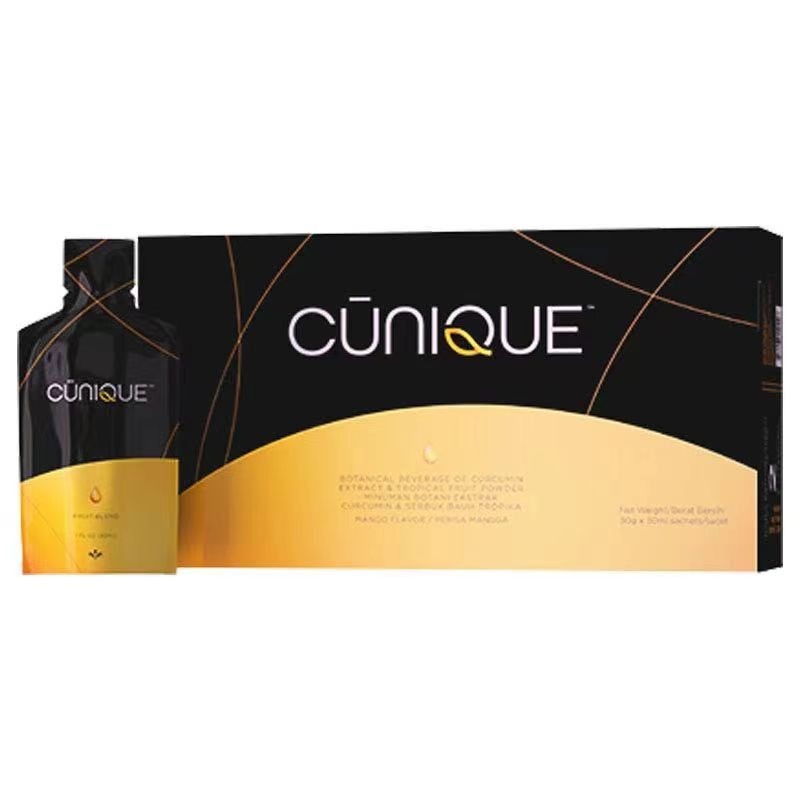 美國公司貨🇺🇸Jeunesse婕斯環球CUNIQUE薑憂飲薑黃芒果橘子鳳梨百香果檸檬綜合蔬果汁30ml*30包/盒-規格圖2