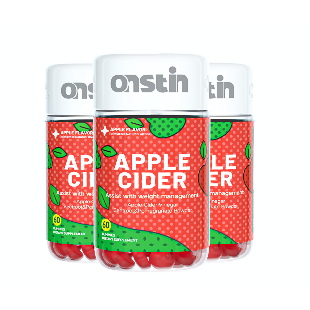 美國onstin天然蘋果醋甜菜根葉酸軟糖60粒VC維生素B12鈷胺素石榴多酚鞣花酸花青素單寧類黃酮類電解質鈉鎂鈣鉀-細節圖4