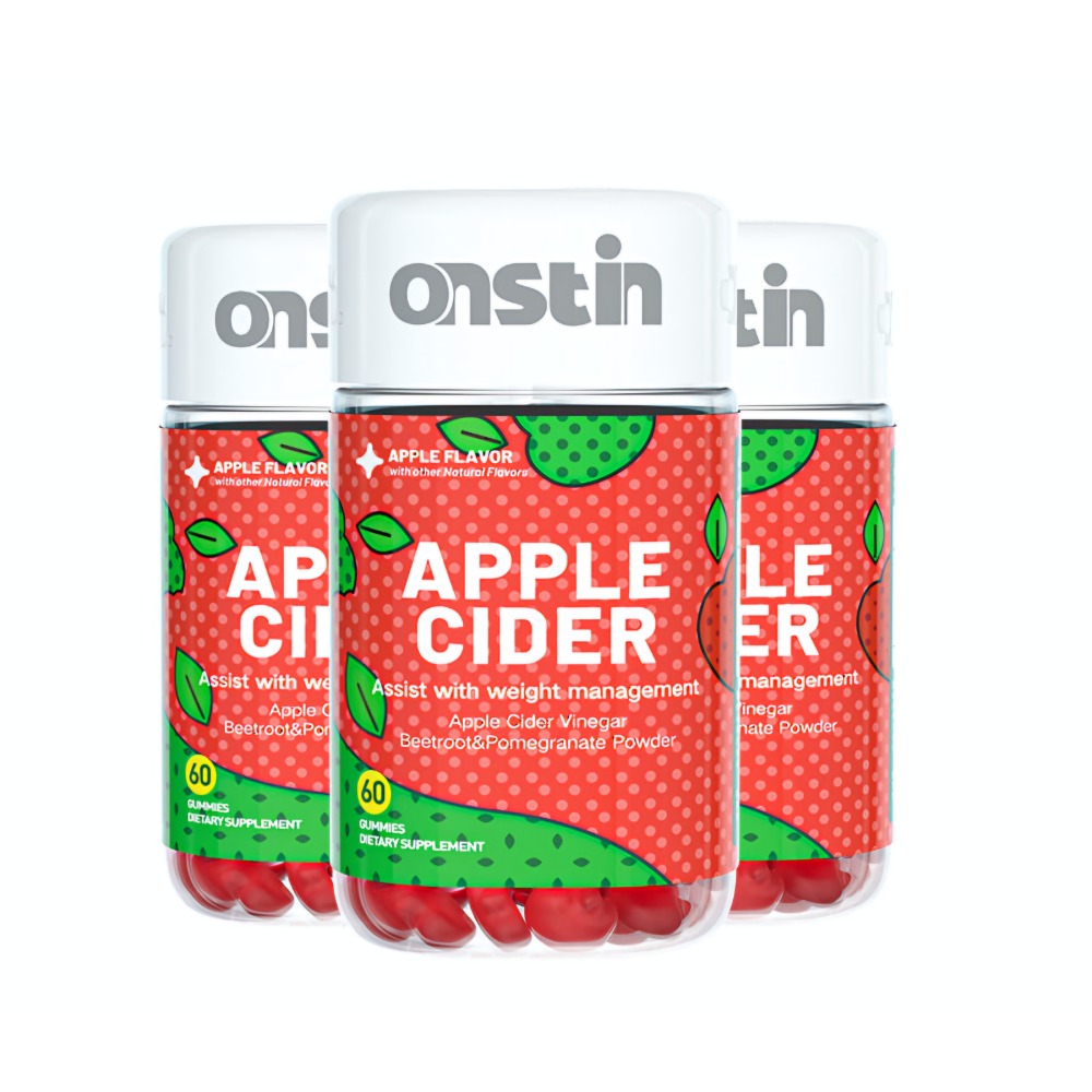 美國onstin天然蘋果醋甜菜根葉酸軟糖60粒VC維生素B12鈷胺素石榴多酚鞣花酸花青素單寧類黃酮類電解質鈉鎂鈣鉀-規格圖4