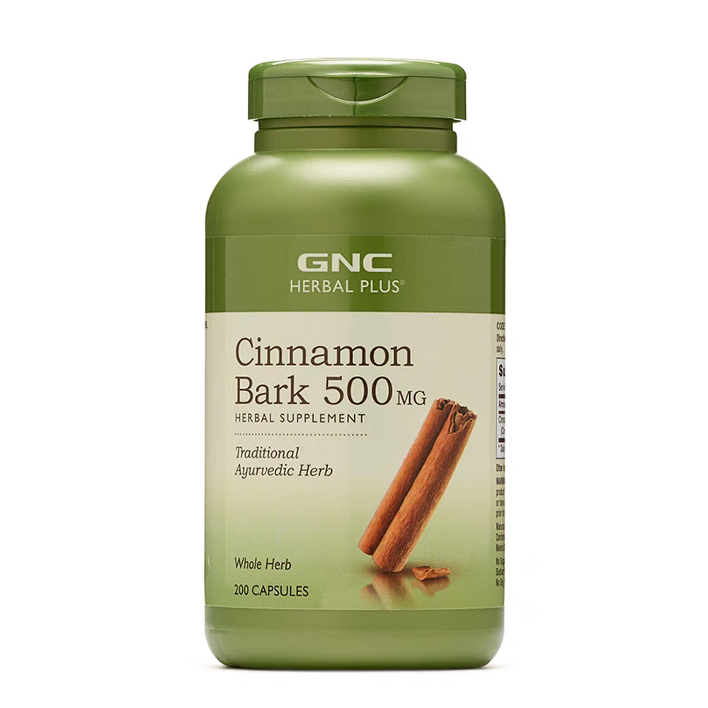 美國GNC健安喜Cinnamon Bark肉桂菁華高含量500mg 200粒，100粒 鈣、鐵、錳、黃烷醇、纖維、肉桂醛-規格圖3
