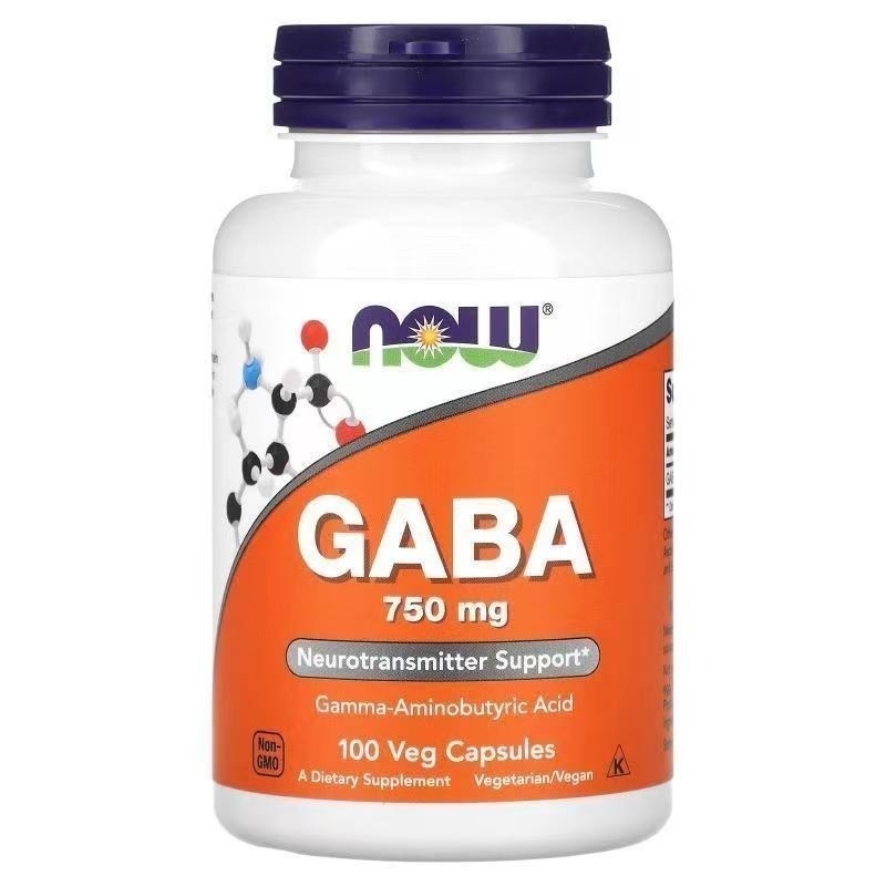 NOW 原裝 γ-氨基丁酸GABA+維生素B6美商500mg/750mg，100粒暢享好心情美夢更輕鬆-細節圖2