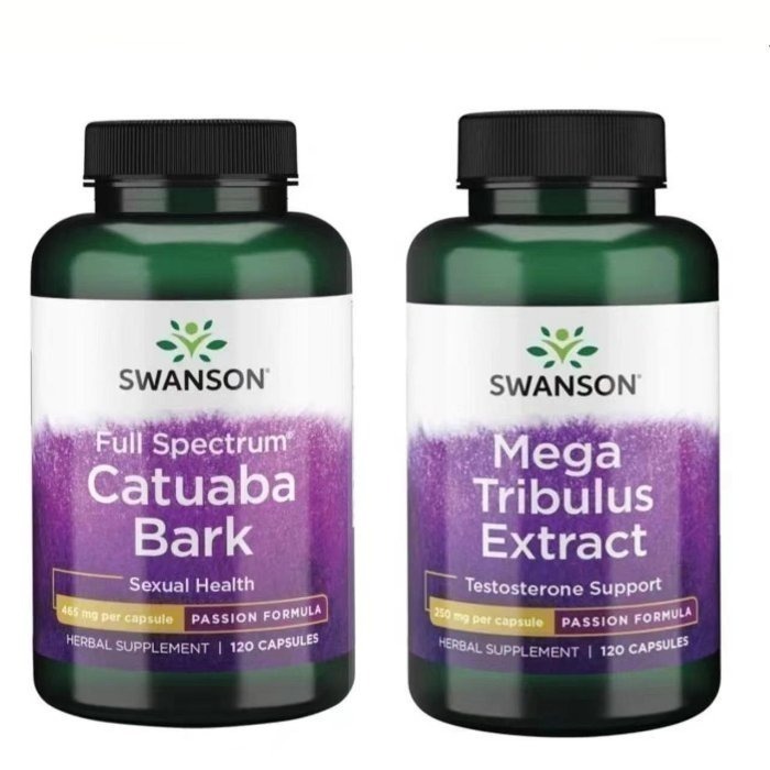 【現貨】SWANSON Catuaba Bark卡圖巴120粒+Mega Tribulus刺蒺 藜皂甙120粒套組-規格圖6