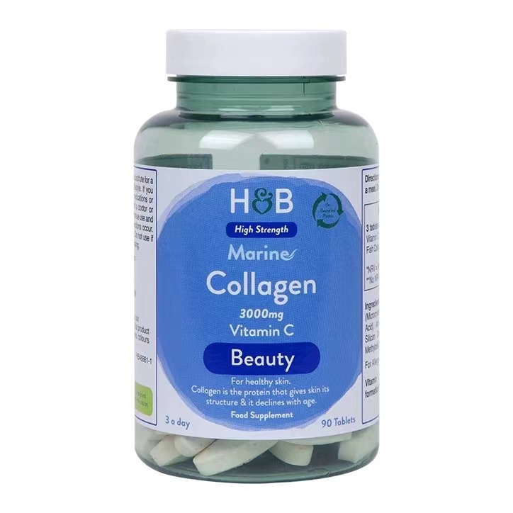 荷柏瑞hb三倍水解膠原蛋白高含量180粒/90粒 英商 Collagen With Vitamin C-細節圖3