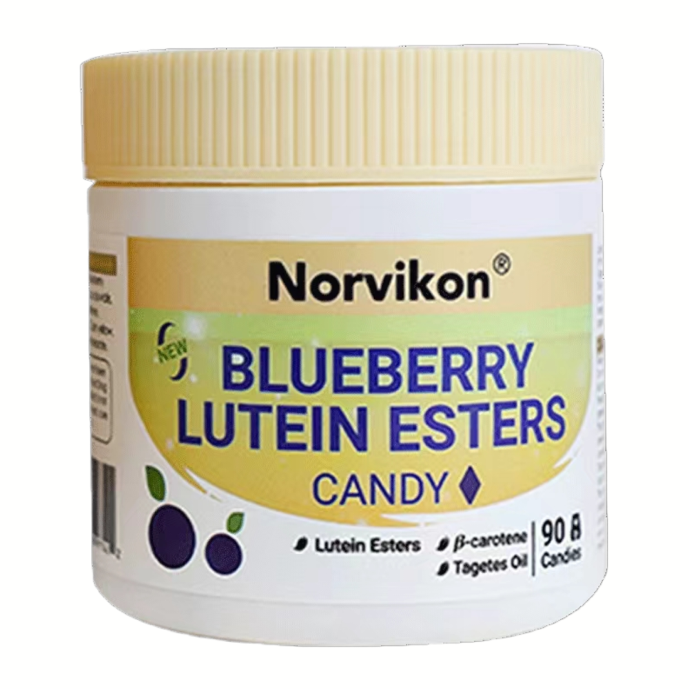 美國Norvikon葉黃素脂藍莓β-胡蘿蔔素90粒兒童中老年咀嚼BLUEBERRY LUTEIN ESTERS-細節圖2