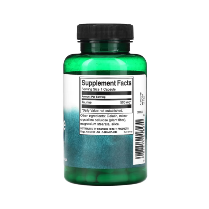 【現貨快速達】美國swanson Taurine 牛磺酸500mg 100粒，1000mg 60粒-細節圖3