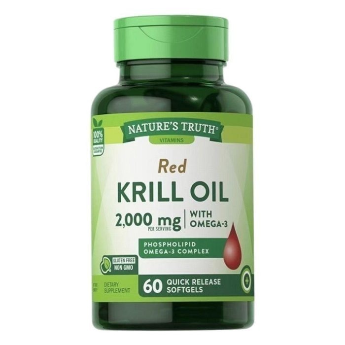 現貨Omega3磷蝦油EPA卵磷脂DHA蝦紅素2000mg60粒/80粒NATURE＇S TRUTH KRILL OIL-規格圖3