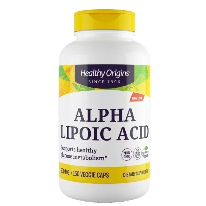 現貨α硫辛酸300mg/600mg150粒alpha-Lipoic Acid搭維C穀胱甘肽Healthy Origins-規格圖4