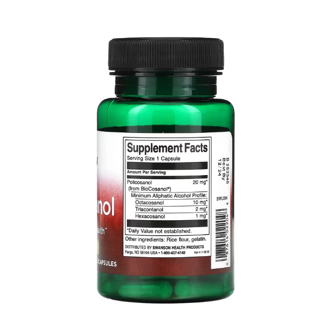 swanson 甘蔗原 Policosanol 普利醇 20mg 60粒-細節圖2