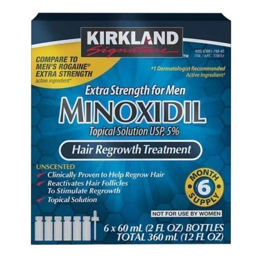 【現貨】美國kirkland科克蘭好市多男女頭髮頭皮髮根毛囊營養液強效5%單瓶60ml*6瓶/盒-細節圖2