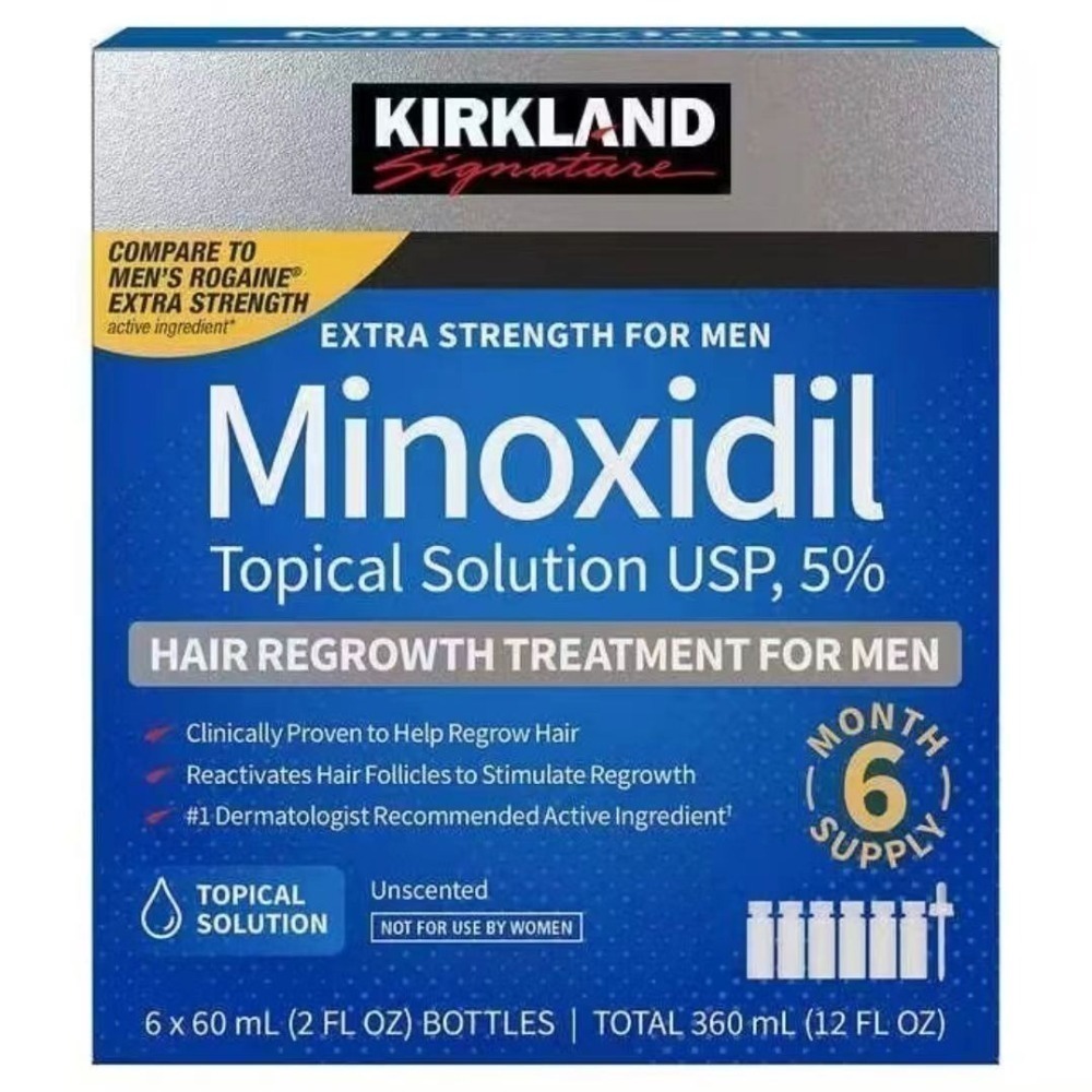 【現貨】美國kirkland科克蘭好市多男女頭髮頭皮髮根毛囊營養液強效5%單瓶60ml*6瓶/盒-細節圖4