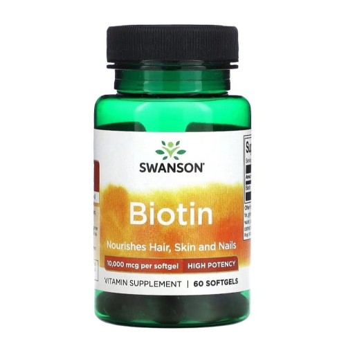 斯旺森生物素維生素H維生素B7輔酶R高含量10000mcg 60粒/5000mcg 100粒Swanson Biotin