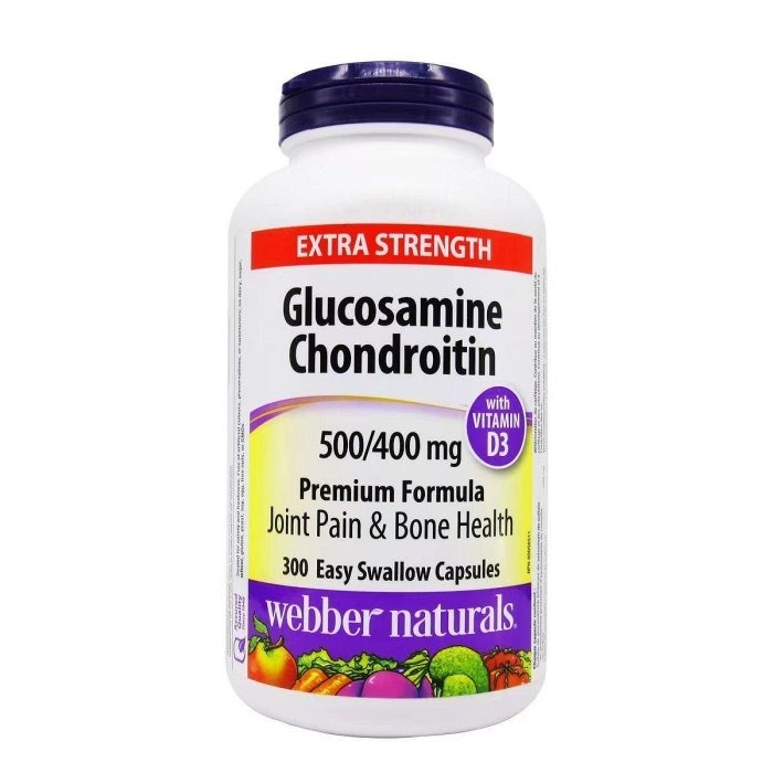 【現貨】偉博天然葡萄糖胺軟骨關節氨糖D3維他300粒Glucosamine Chondroitin VITAMIN D3-細節圖3