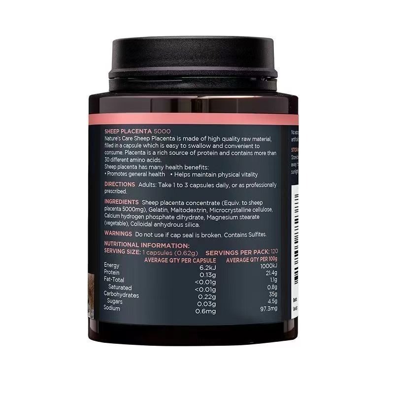【現貨快速達】羊胎盤菁華5000mg120粒Nature＇sCare澳商AUSTRALIA SHEEP PLACENTA-細節圖3